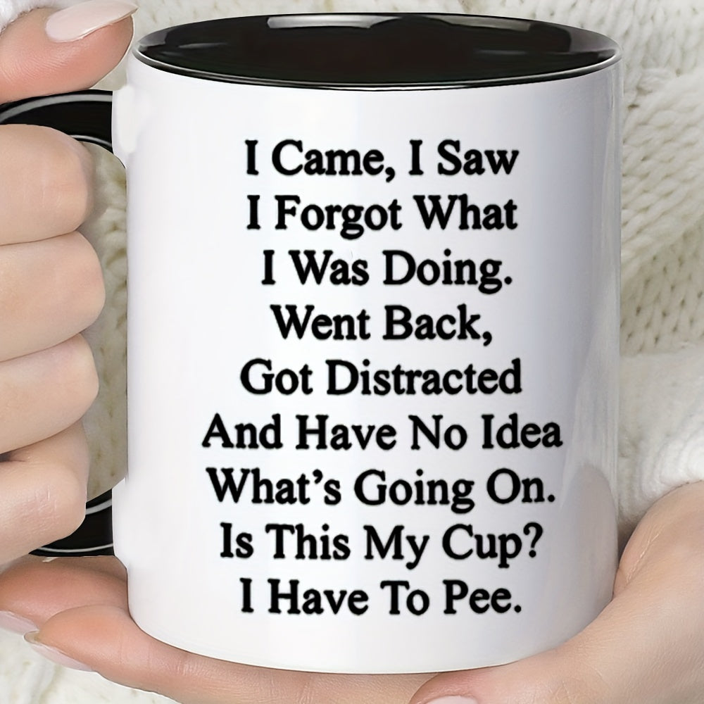 1pc, Coffee Seniors Mug, 11oz Ceramic Coffee Cups, Birthday Gifts, Christmas Gifts