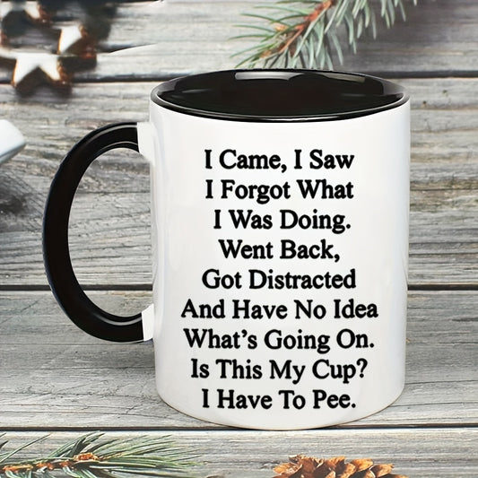 1pc, Coffee Seniors Mug, 11oz Ceramic Coffee Cups, Birthday Gifts, Christmas Gifts