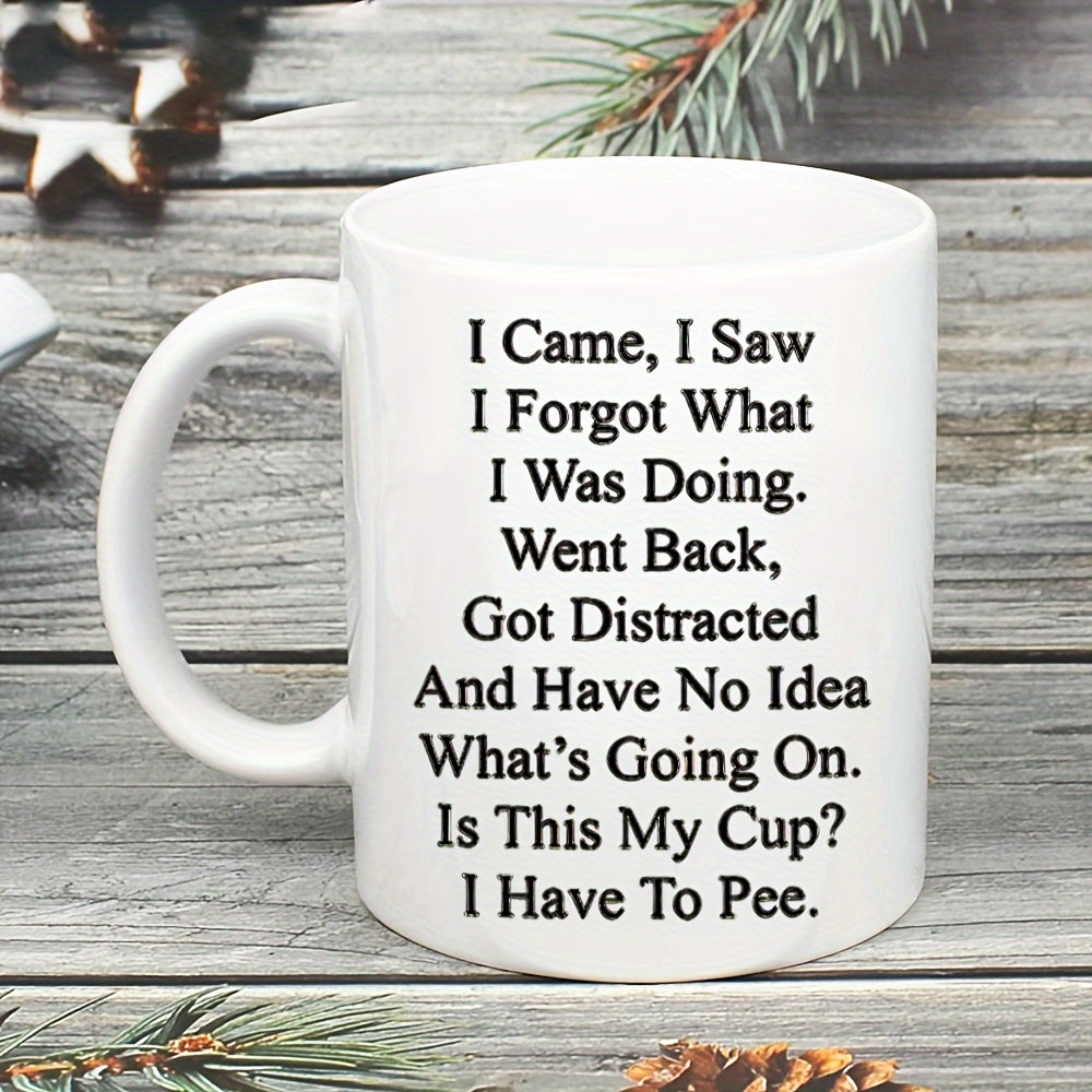 1pc, Coffee Seniors Mug, 11oz Ceramic Coffee Cups, Birthday Gifts, Christmas Gifts