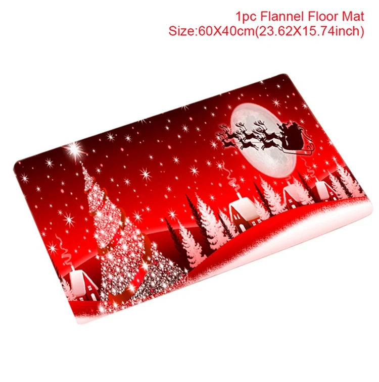 Christmas Door Mat. Santa Claus Outdoor Mat. Christmas Decorations For The Home.