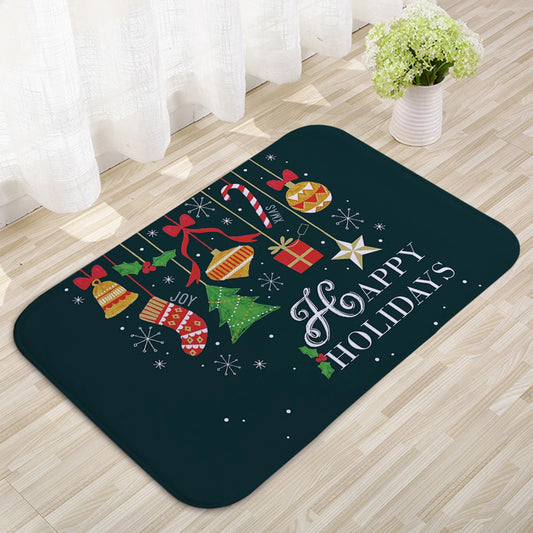 Christmas Door Mat. Santa Claus Outdoor Mat. Christmas Decorations For The Home.