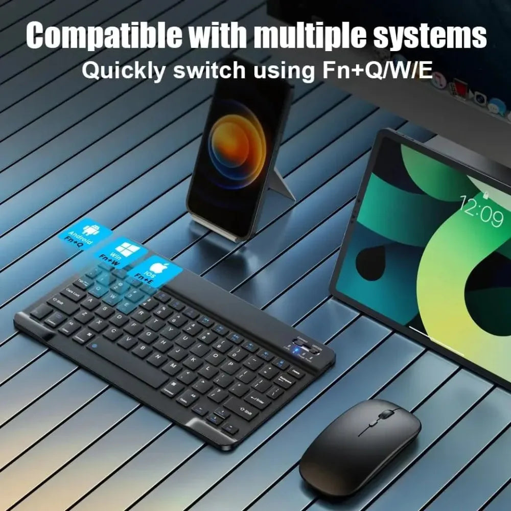 Bluetooth Keyboard for iPad 10th Generation, iPad Pro 13 12 11 10 9 8 7 Inch iPad Air 13 11th iPad Mini Samsung Tablets