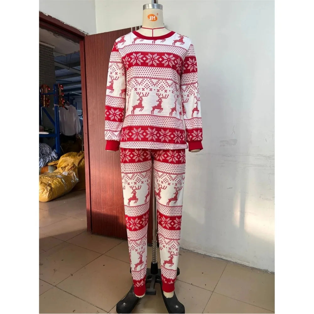 Christmas Family Matching Pyjamas. 2 Pieces Suit Adult Kids Sleepwear. Merry Christmas Gift