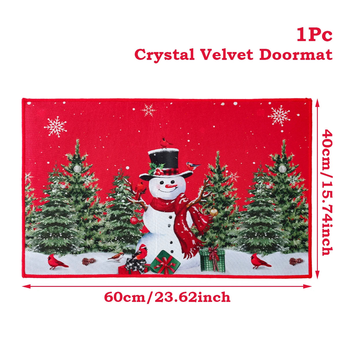 Christmas Door Mat. Santa Claus Outdoor Mat. Christmas Decorations For The Home.
