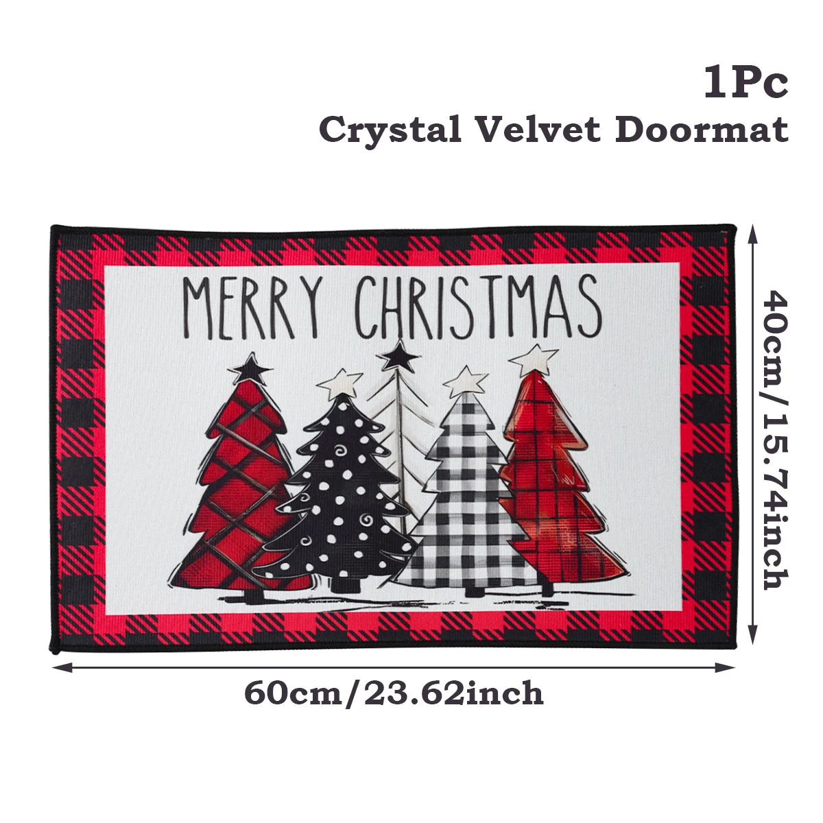 Christmas Door Mat. Santa Claus Outdoor Mat. Christmas Decorations For The Home.