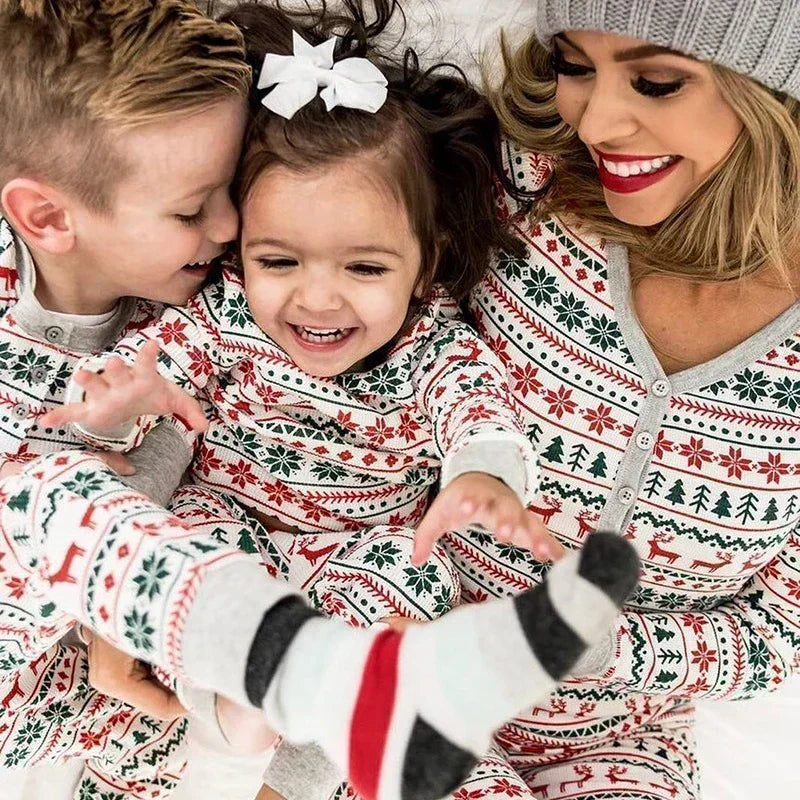 Family Christmas Matching Pajamas Set
Parent-child 2 Pieces Suit
Baby Romper Soft
Cute Pjs Xmas Look