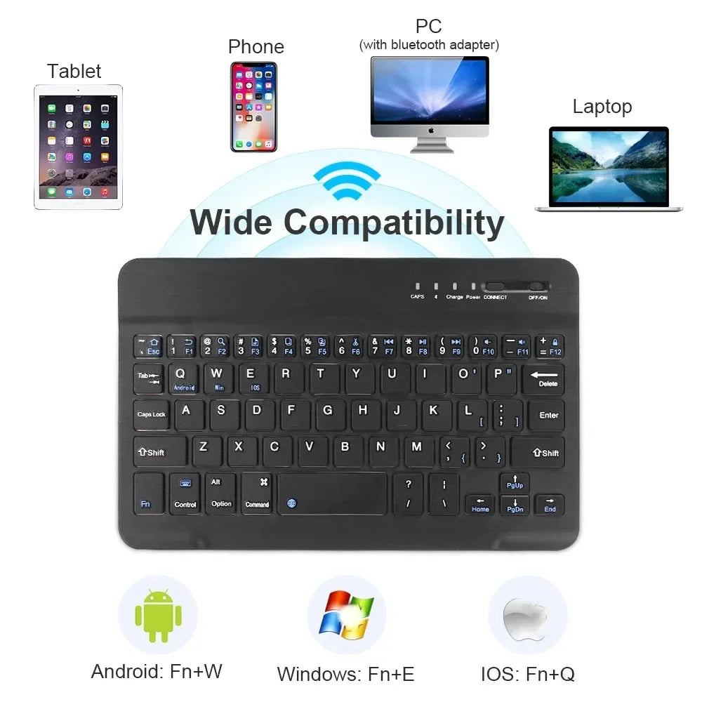 Bluetooth Keyboard for iPad 10th Generation, iPad Pro 13 12 11 10 9 8 7 Inch iPad Air 13 11th iPad Mini Samsung Tablets