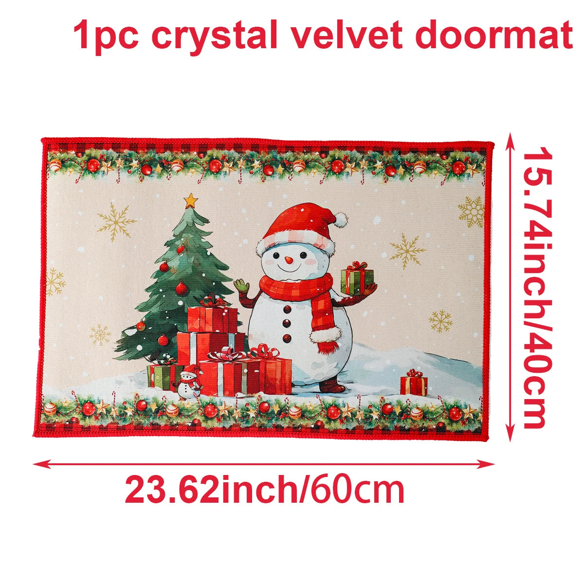 Christmas Door Mat. Santa Claus Outdoor Mat. Christmas Decorations For The Home.