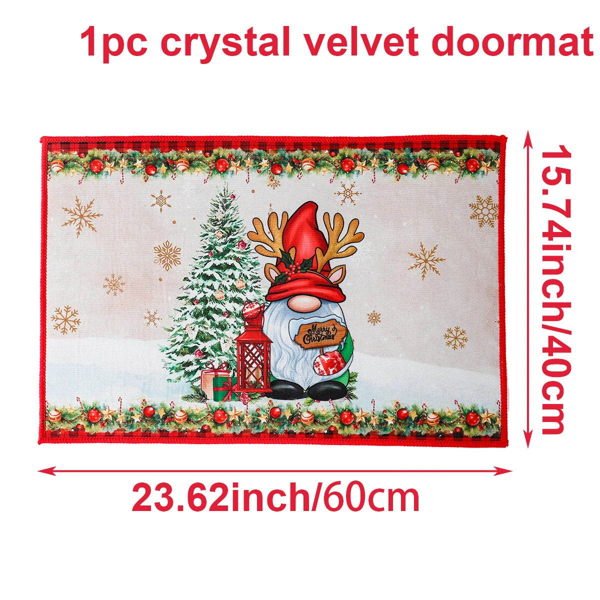 Christmas Door Mat. Santa Claus Outdoor Mat. Christmas Decorations For The Home.