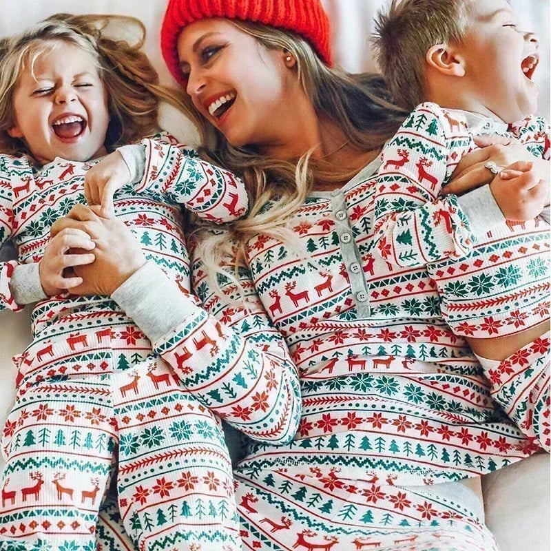Family Christmas Matching Pajamas Set
Parent-child 2 Pieces Suit
Baby Romper Soft
Cute Pjs Xmas Look