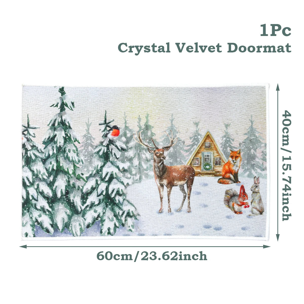 Christmas Door Mat. Santa Claus Outdoor Mat. Christmas Decorations For The Home.