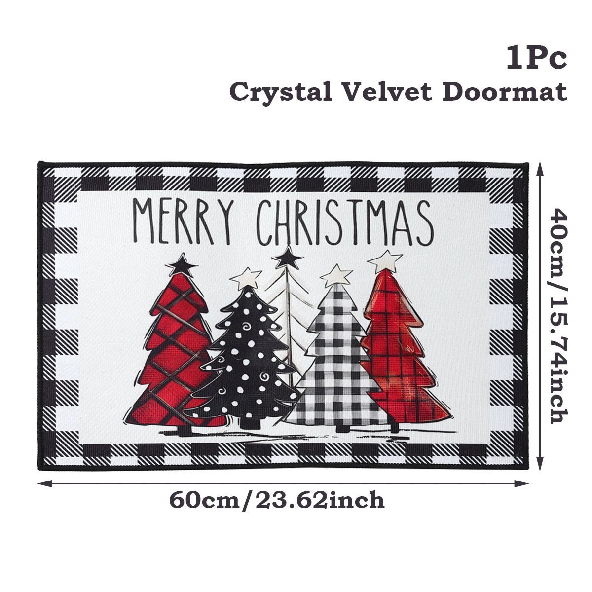 Christmas Door Mat. Santa Claus Outdoor Mat. Christmas Decorations For The Home.