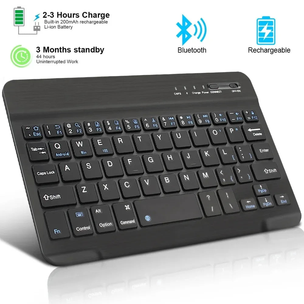 Bluetooth Keyboard for iPad 10th Generation, iPad Pro 13 12 11 10 9 8 7 Inch iPad Air 13 11th iPad Mini Samsung Tablets