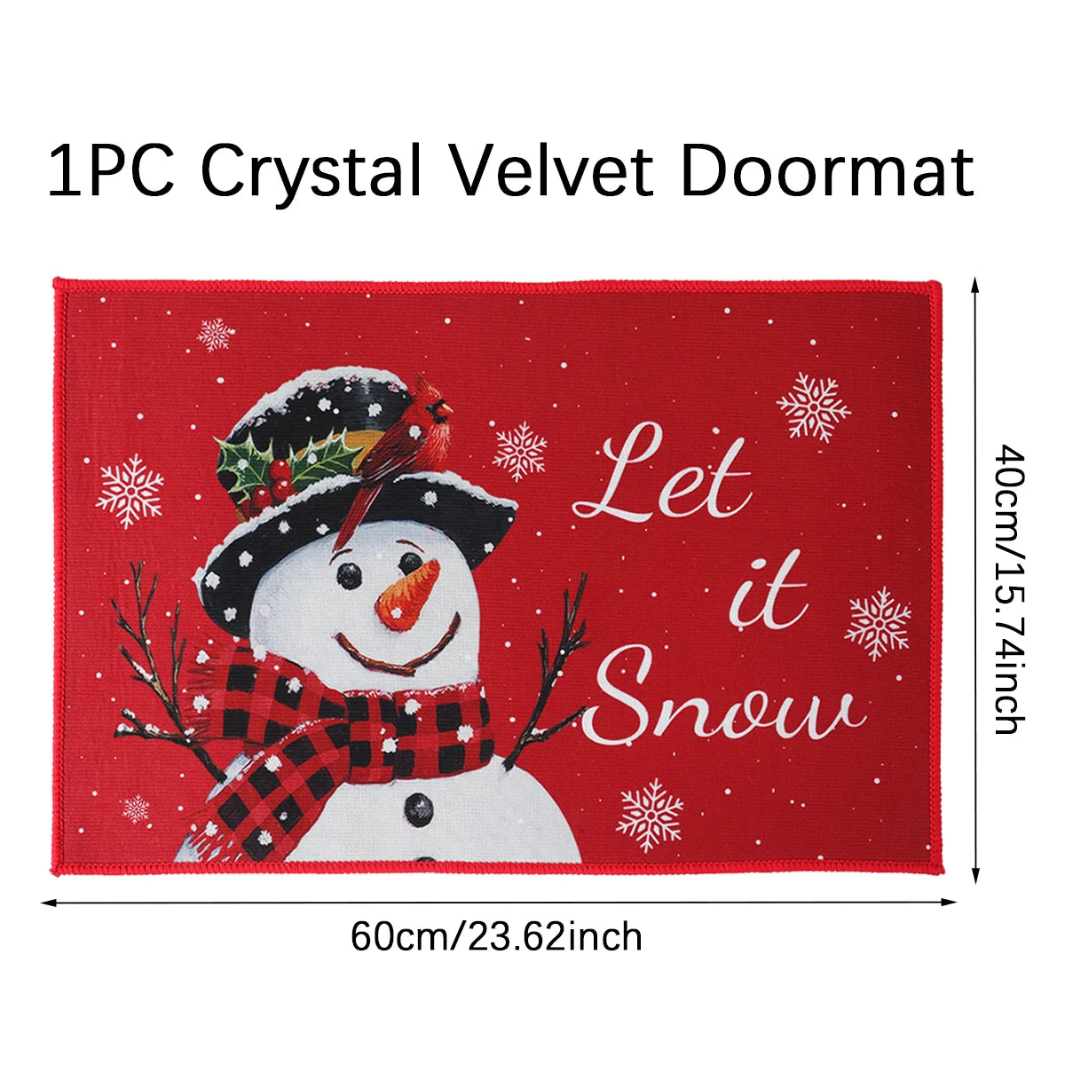 Christmas Door Mat. Santa Claus Outdoor Mat. Christmas Decorations For The Home.