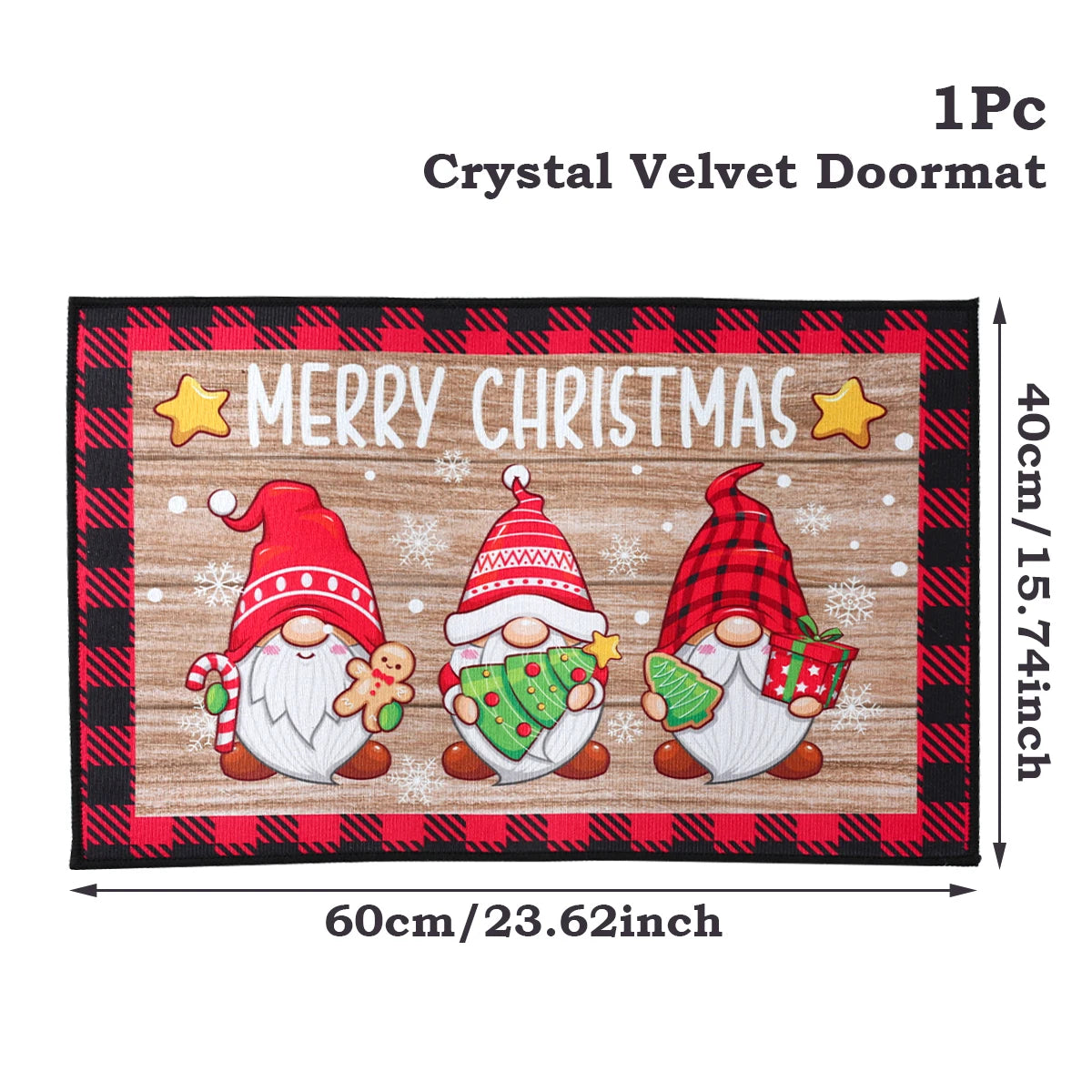 Christmas Door Mat. Santa Claus Outdoor Mat. Christmas Decorations For The Home.