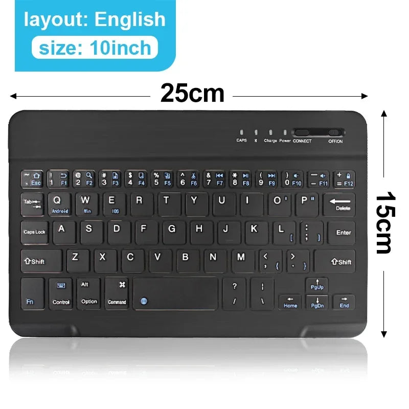 Bluetooth Keyboard for iPad 10th Generation, iPad Pro 13 12 11 10 9 8 7 Inch iPad Air 13 11th iPad Mini Samsung Tablets
