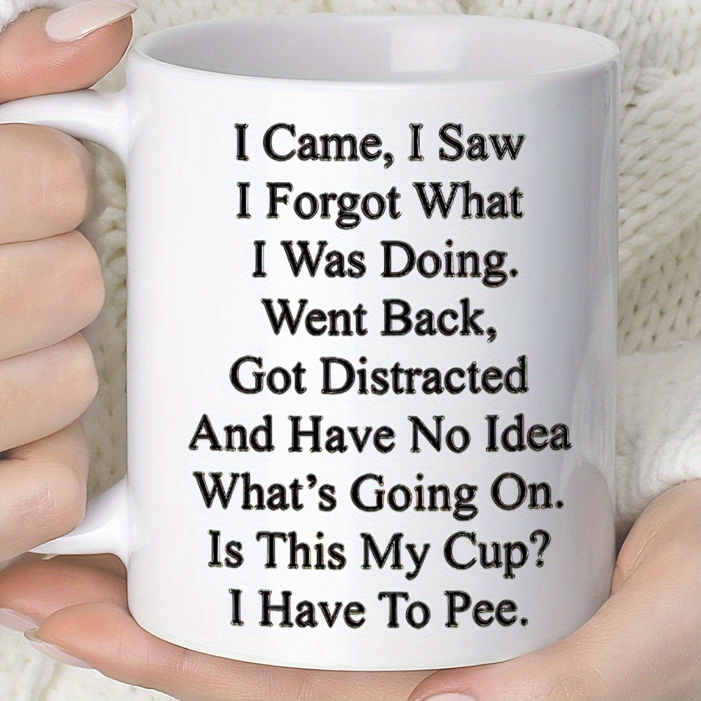 1pc, Coffee Seniors Mug, 11oz Ceramic Coffee Cups, Birthday Gifts, Christmas Gifts