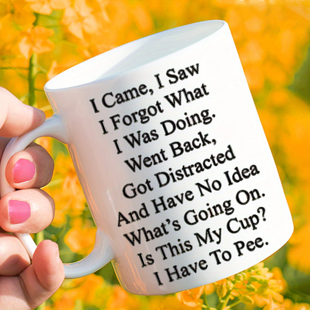 1pc, Coffee Seniors Mug, 11oz Ceramic Coffee Cups, Birthday Gifts, Christmas Gifts