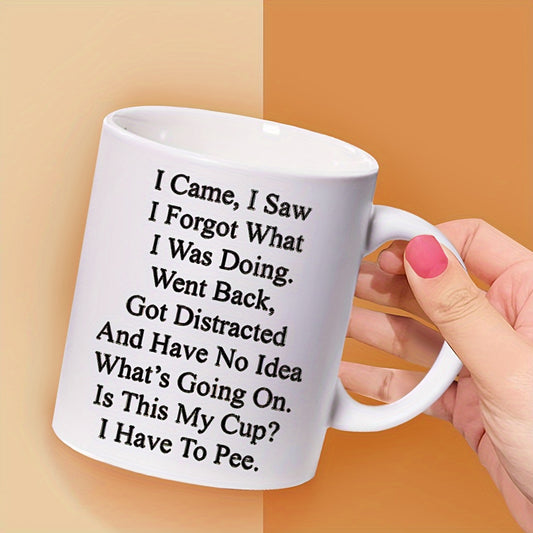 1pc, Coffee Seniors Mug, 11oz Ceramic Coffee Cups, Birthday Gifts, Christmas Gifts