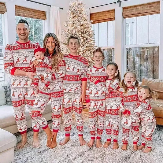Christmas Family Matching Pyjamas. 2 Pieces Suit Adult Kids Sleepwear. Merry Christmas Gift